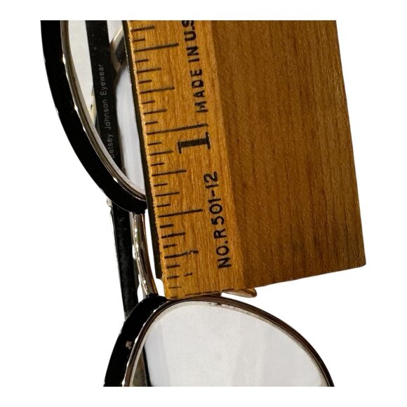 Betsey Johnson Womens Fox Black Eyeglass Frame Metal Giraffe Print 50-16-135 - Picture 8 of 11